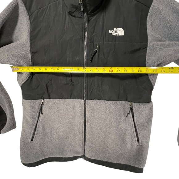 The North Face Polartec Denali Mens Full Zip Gray Black Fleece Jacket Pockets L - Picture 13 of 14